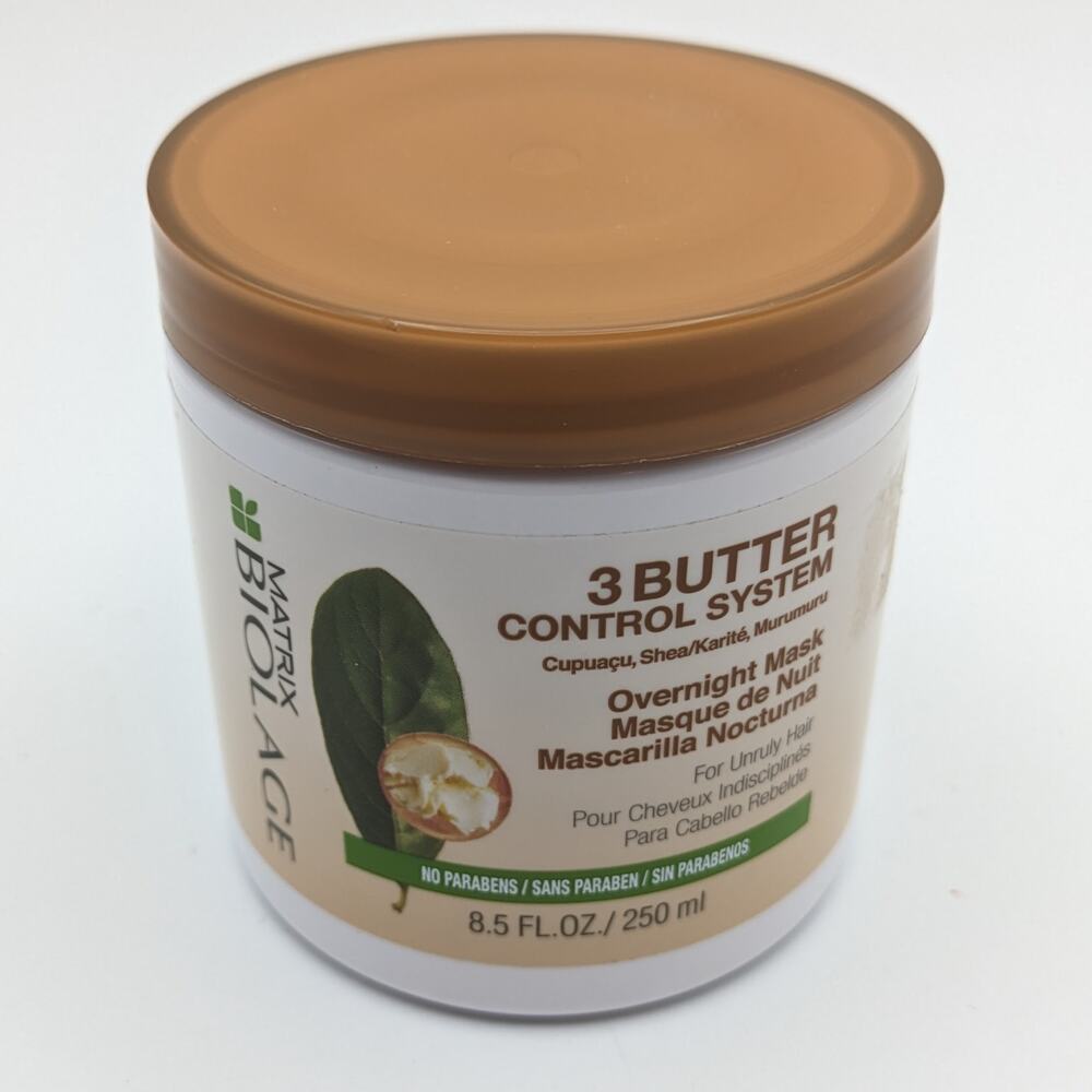 Matrix Biolage 3 Butter Control Overnight Hair Mask 8.5oz New Sealed Unruly Hair